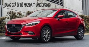 Bảng giá xe ôtô Mazda mới nhất trong tháng 3/2019