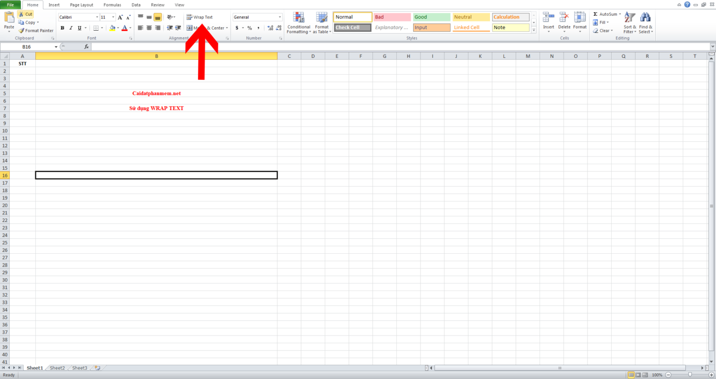 Hướng dẫn cách xuống dòng trong Excel