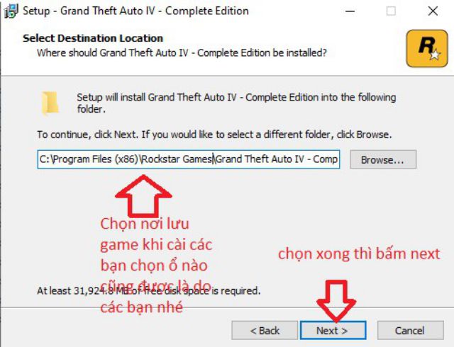 Chọn nơi lưu game