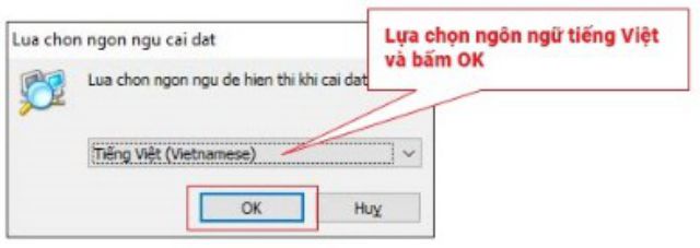 Lựa chọn ngôn ngữ Tiếng Việt