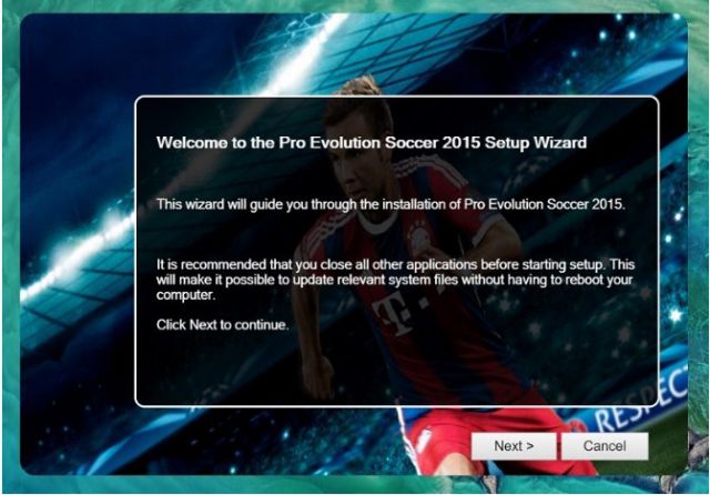 Giao diện cài đặt PES 2015