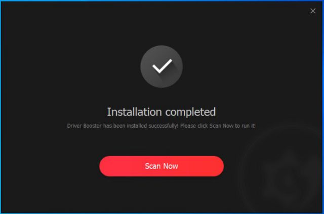 Hoàn thành cài đặt driver booster 6