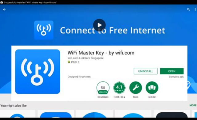Khởi động Wifi Master Key