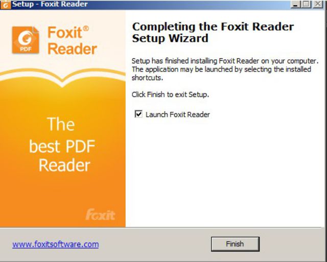 Cài đặt Foxit Reader thành công