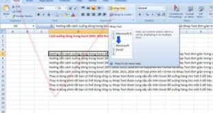 Xuống dòng trong Excel đơn giản với nhiều cách khác nhau