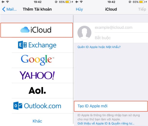 Đăng ký Apple ID mới