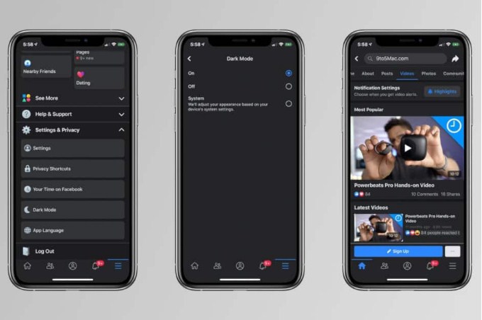 Darkmode Facebook