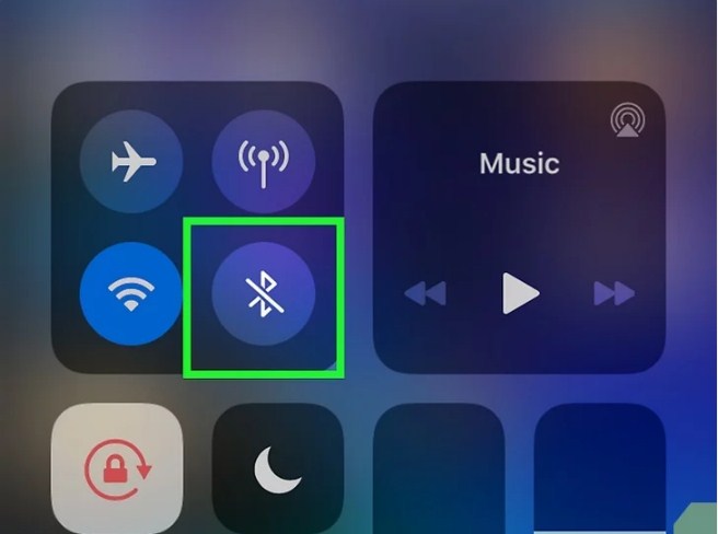 Mở và nhấn giữ biểu tượng Bluetooth