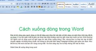 Hướng dẫn xuống dòng trong Word 2010 chuẩn không cần chỉnh