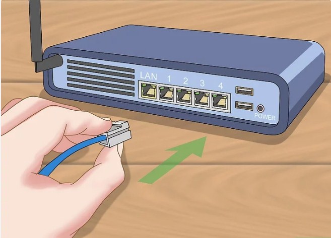 Kết nối lại router với nguồn điện