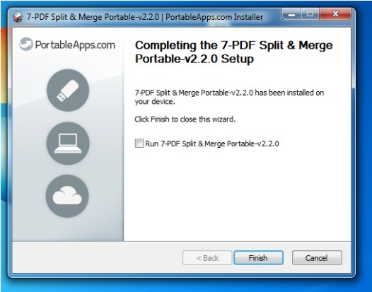 Chọn Finish để kết thúc cài đặt PDF Split Merge