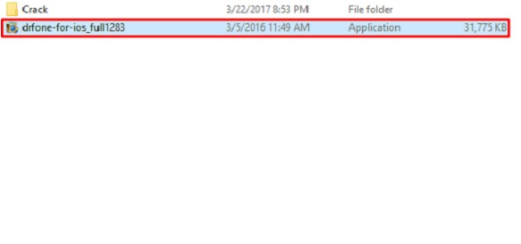 Cứu file đã xóa trên thiết bị Apple với Wondershare Dr.Fone 3 Chạy file Setup
