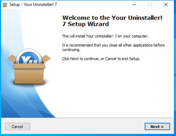 Khởi động file cài đặt Your Uninstaller