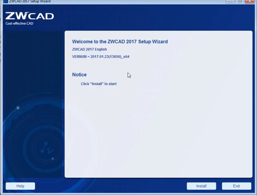 ZWCAD Architecture 2019 - Cung cấp thư viện nội dung phong phú 1 Chạy cài đặt phần mềm