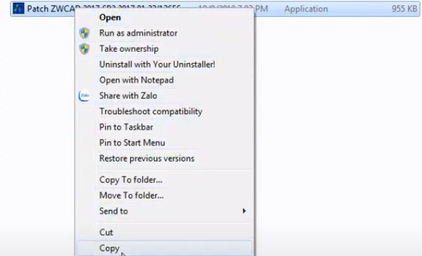 ZWCAD Architecture 2019 - Cung cấp thư viện nội dung phong phú 4 Copy file Patch