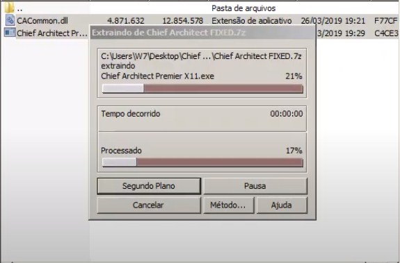 Copy file “Chief Architect Premier X11.exe” vaf “CACommon.dll” 