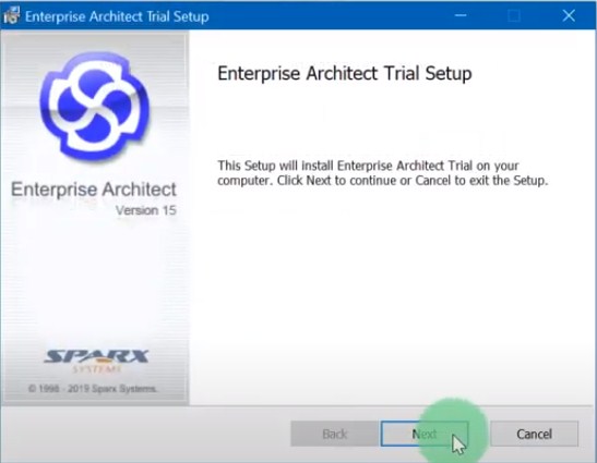 Mô hình hóa trực quan với Enterprise Architect 15 2 Chạy cài đặt phần mềm