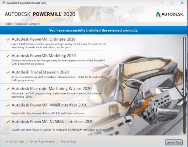 Powermill Ultimate 2020 - phân tích mô hình hiệu quả 3 Cài đặt hoàn tất
