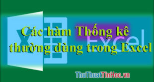 Các hàm thống kê phổ biến trong Excel