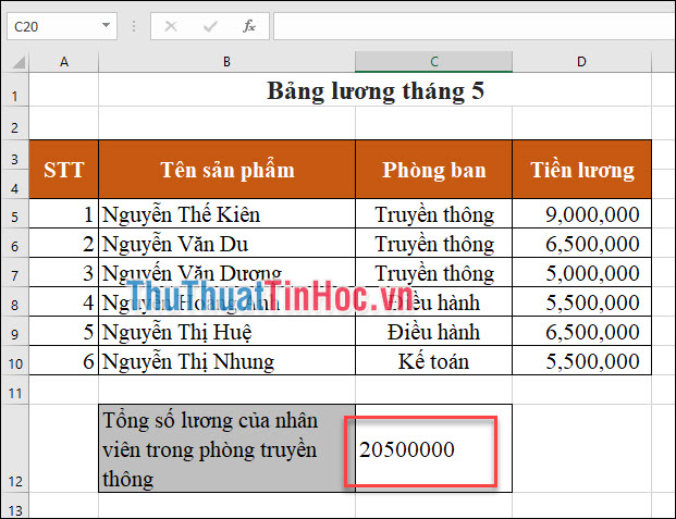 Kết quả thu được