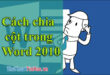 Cách phân chia cột trong Word 2010