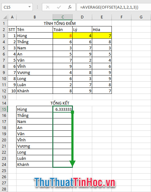 Copy công thức