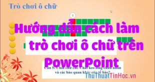 Cách tạo trò chơi ô chữ trên PowerPoint (không quá 160 kí tự)