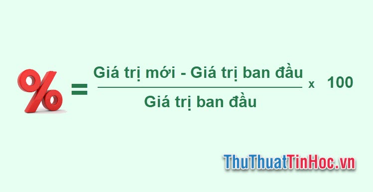 Cách tính chênh lệch phần trăm