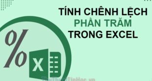 `Cách tính chênh lệch phần trăm trong Excel: Hướng dẫn chi tiết`