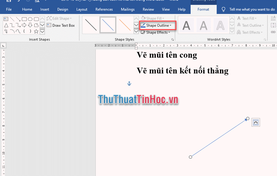 Thay đổi màu mũi tên