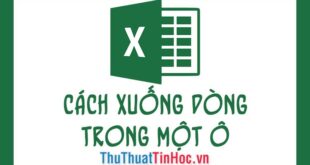 Cách xuống dòng trong ô Excel mà không làm thay đổi ý nghĩa