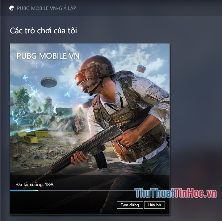 Phần mềm sẽ tự động tải trò chơi PUBG Mobile