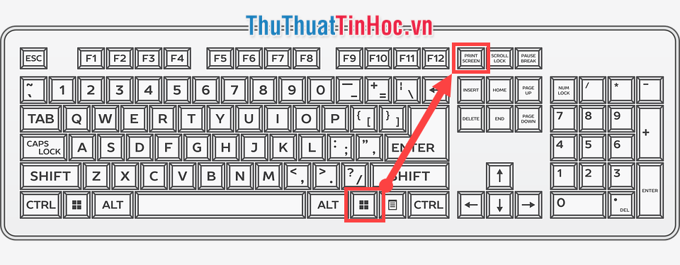Sử dụng tổ hợp phím Windows + Print Screen