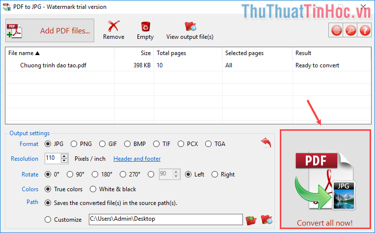 Click vào Convert all now! để bắt đầu chuyển đổi