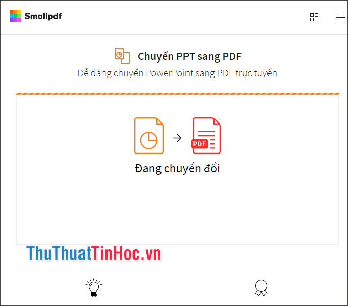 Quá trình upload và chuyển đổi sẽ tự động diễn ra