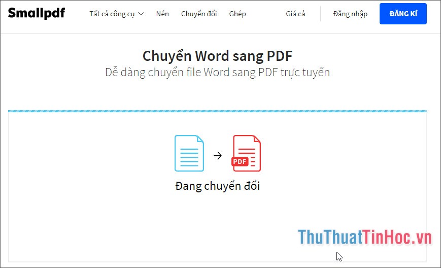 Thời gian chuyển đổi phụ thuộc vào độ lớn dung lượng file Word