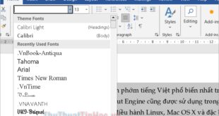 Giải quyết vấn đề Font chữ lỗi khi nhập Tiếng Việt có dấu