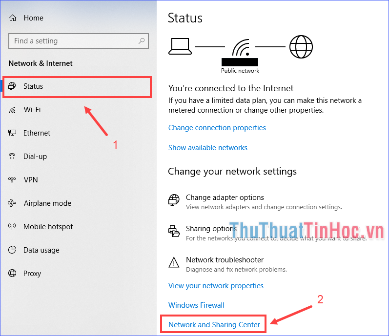 Network and Sharing Center