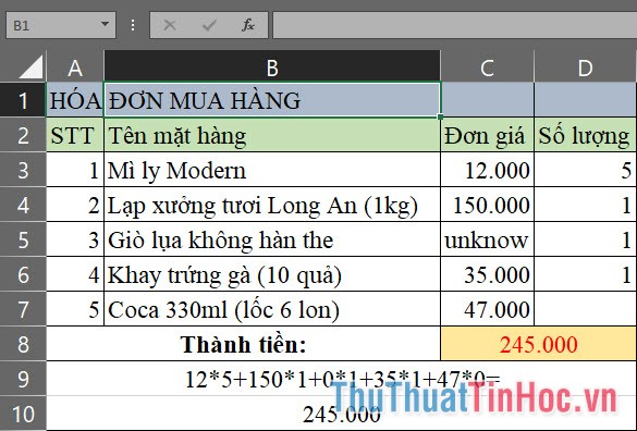 Vì sao chúng ta lại phải gộp ô?