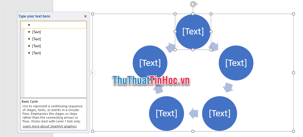 Trên Word xuất hiện sơ đồ mà bạn lựa chọn