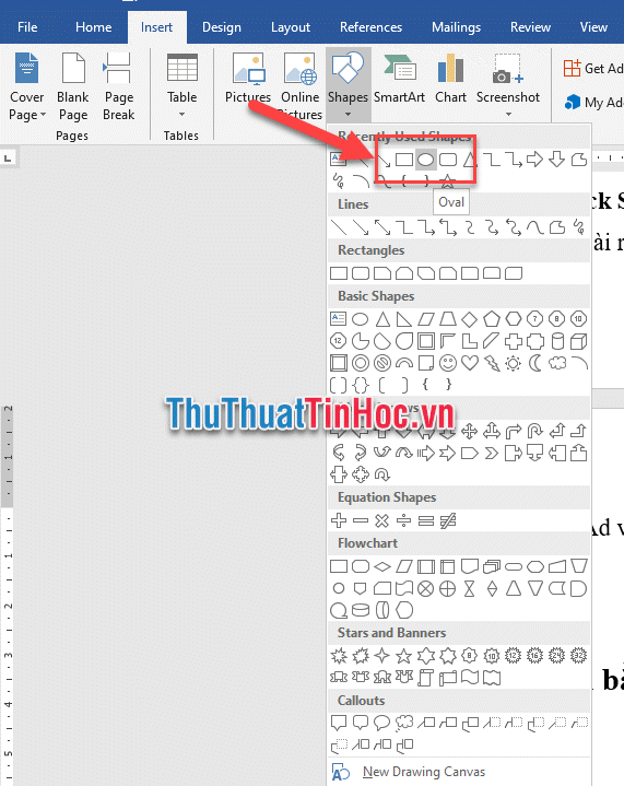 Ví dụ vẽ hình Oval