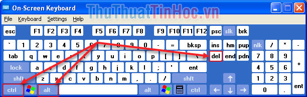 Sử dụng tổ hợp lệnh Ctrl + Alt + Del