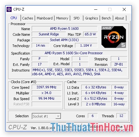 Sử dụng phần mềm CPU-Z