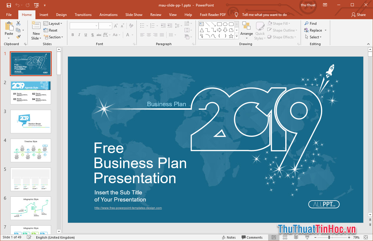 Mẫu slide thuyết trình Powerpoint đẹp cho doanh nghiệp 2019