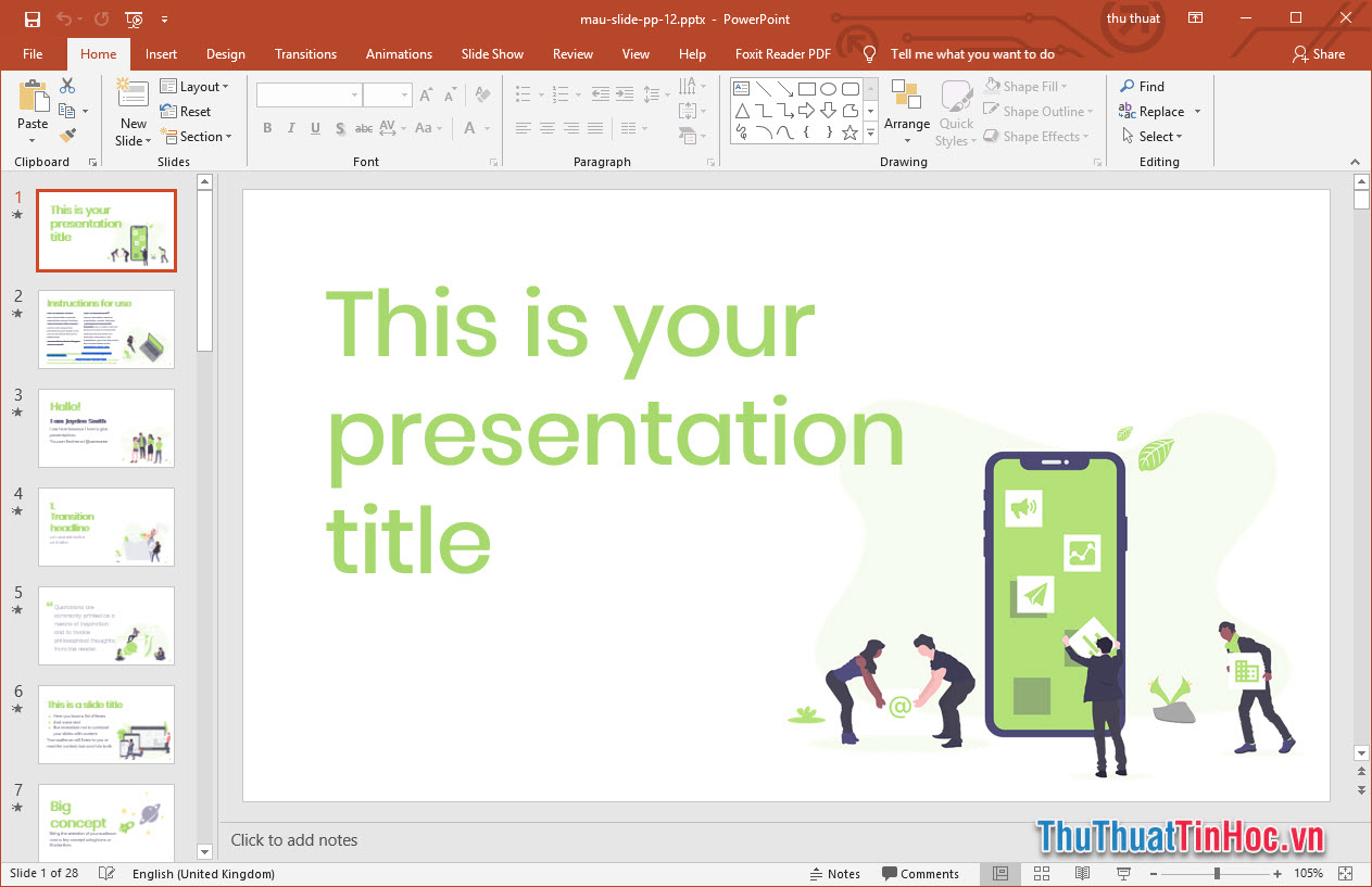 Mẫu slide thuyết trình Powerpoint cho làm việc nhóm