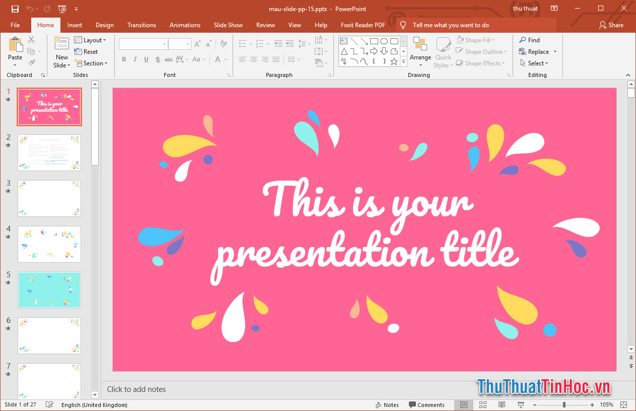 Mẫu slide thuyết trình Powerpoint nổi bật