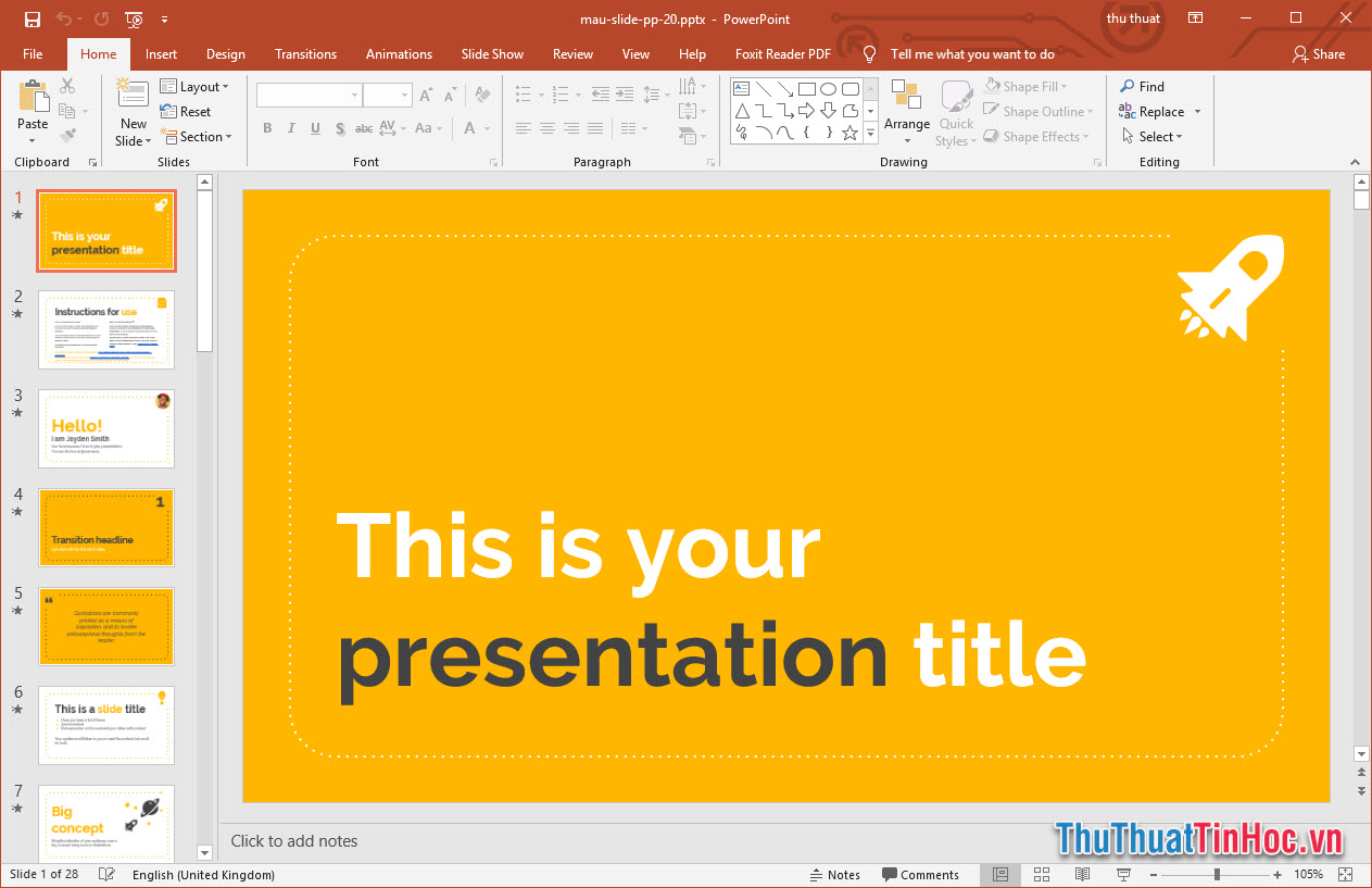 Template Powerpoint thuyết trình cực đẹp