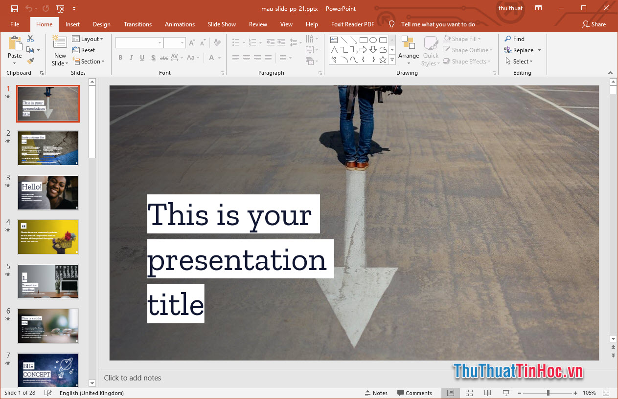 Mẫu slide thuyết trình Powerpoint cực đẹp