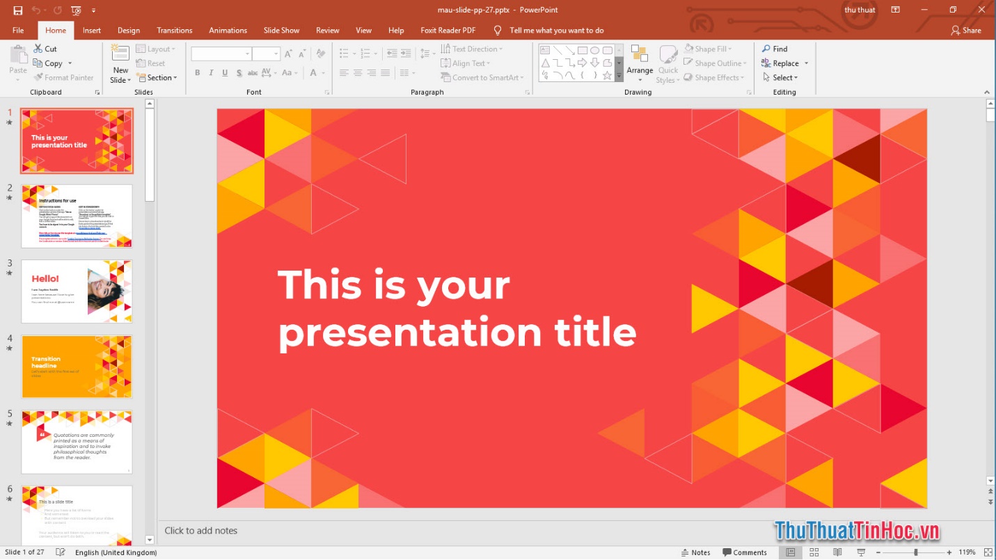 Slide thuyết trình Powerpoint đẹp, nổi bật