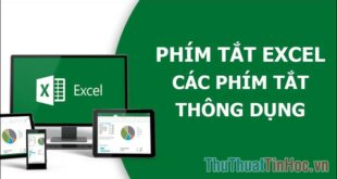 Những phím tắt cần thiết trong Excel